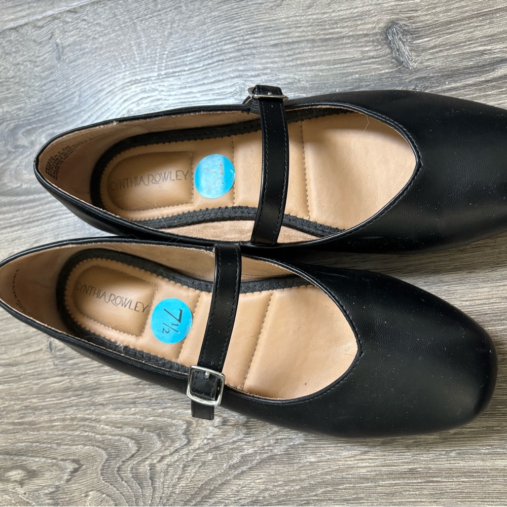 Cynthia Rowley black Maryjane ballerina flats